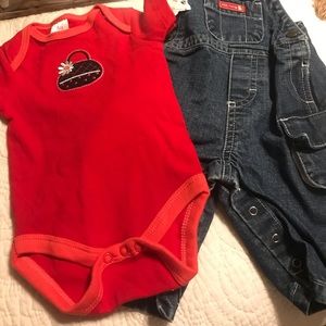 Two little girl denim sets